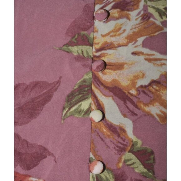 Torrid Floral Chablis Pink Lace Trim Cami Tank Top Faux Button Down Size 1X Sexy - Picture 5 of 11